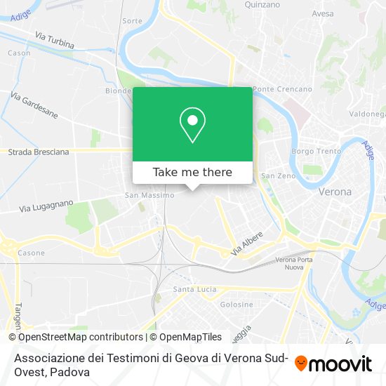 Associazione dei Testimoni di Geova di Verona Sud-Ovest map