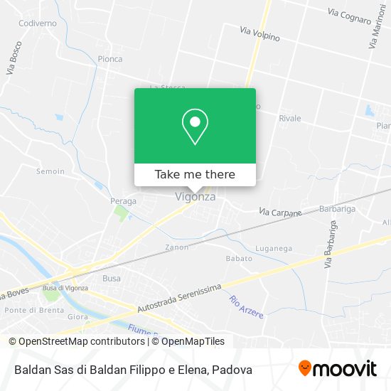 Baldan Sas di Baldan Filippo e Elena map