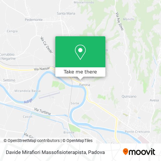 Davide Mirafiori Massofisioterapista map