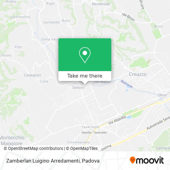 Zamberlan Luigino Arredamenti map