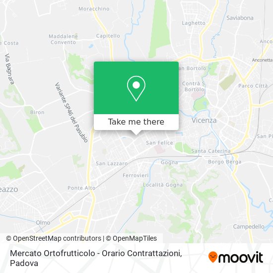 Mercato Ortofrutticolo - Orario Contrattazioni map
