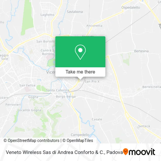 Veneto Wireless Sas di Andrea Conforto & C. map