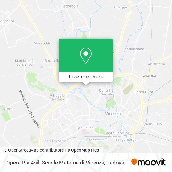 Opera Pia Asili Scuole Materne di Vicenza map