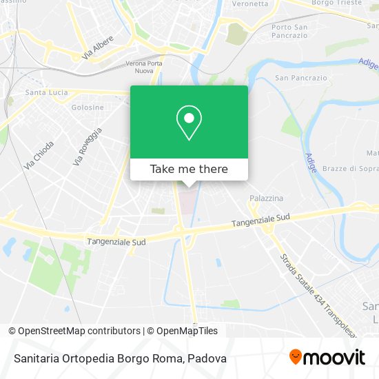 Sanitaria Ortopedia Borgo Roma map