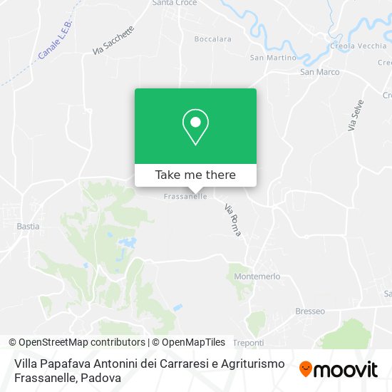 Villa Papafava Antonini dei Carraresi e Agriturismo Frassanelle map