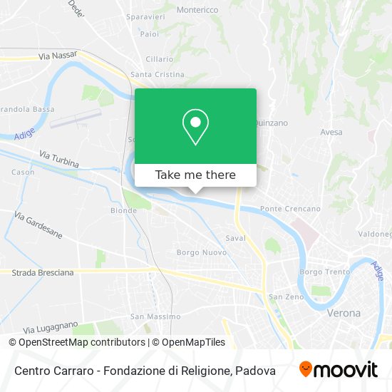 Centro Carraro - Fondazione di Religione map