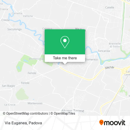 Via Euganea map