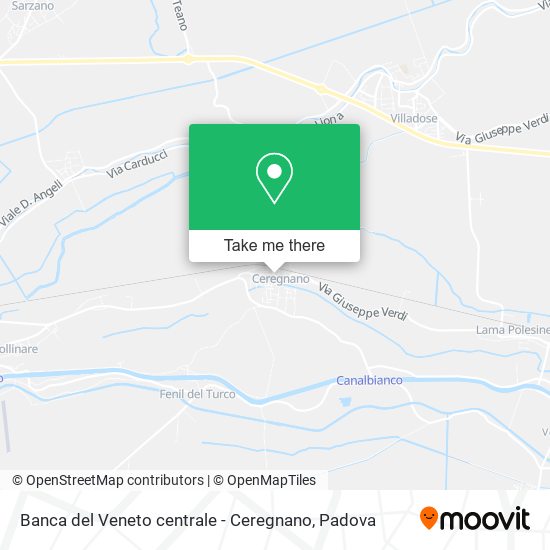 Banca del Veneto centrale - Ceregnano map