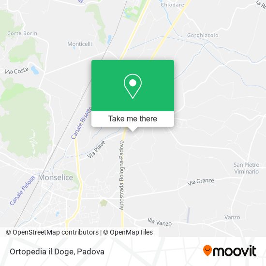 Ortopedia il Doge map