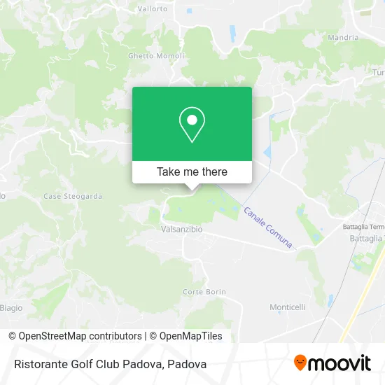 Padova Golf Club Restaurant map