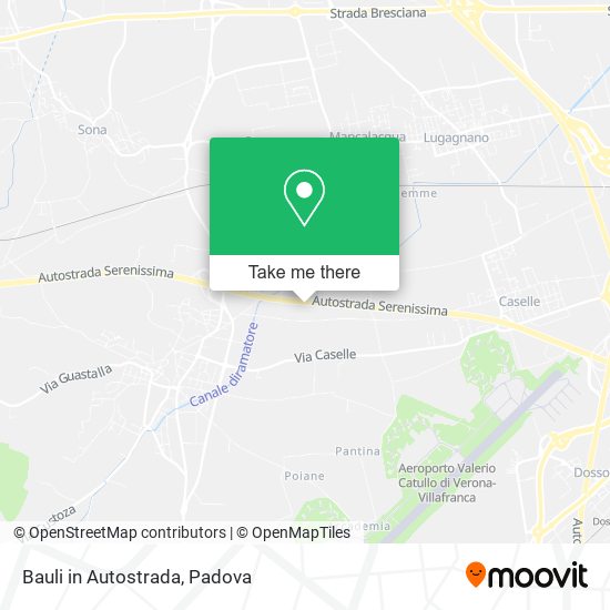 Bauli in Autostrada map