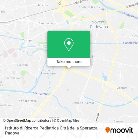 Istituto di Ricerca Pediatrica Città della Speranza map