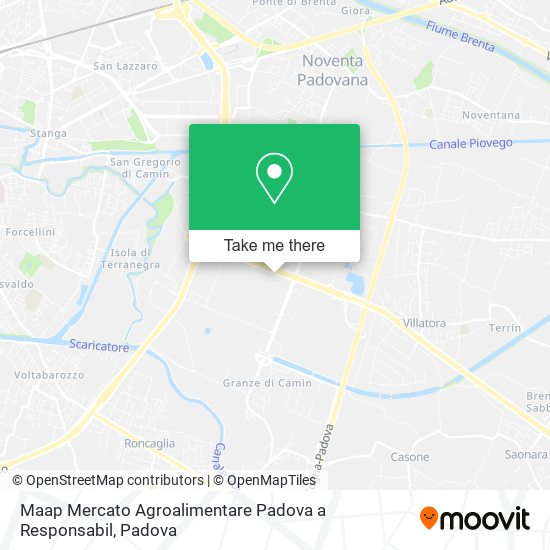 Maap Mercato Agroalimentare Padova a Responsabil map