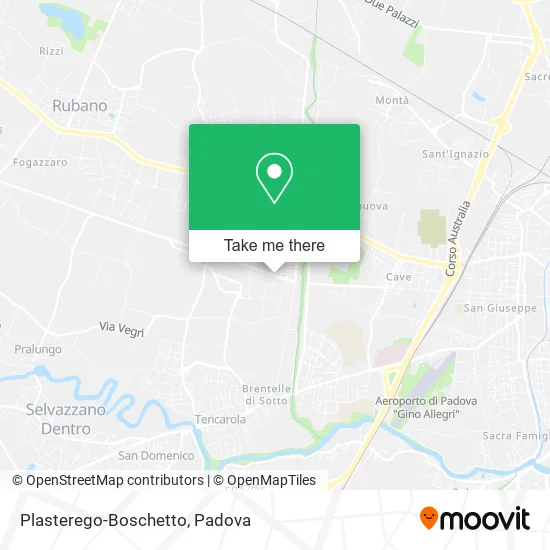 Plasterego-Boschetto map