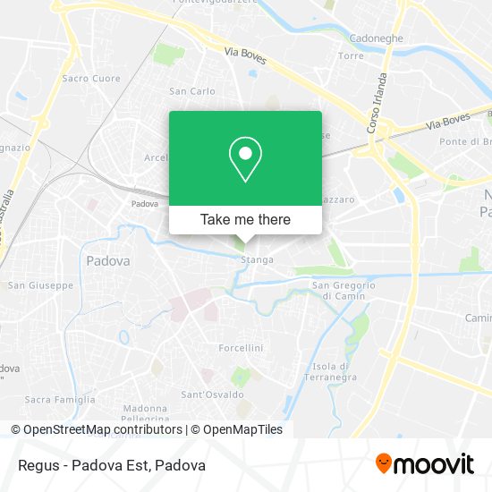 Regus - Padova Est map