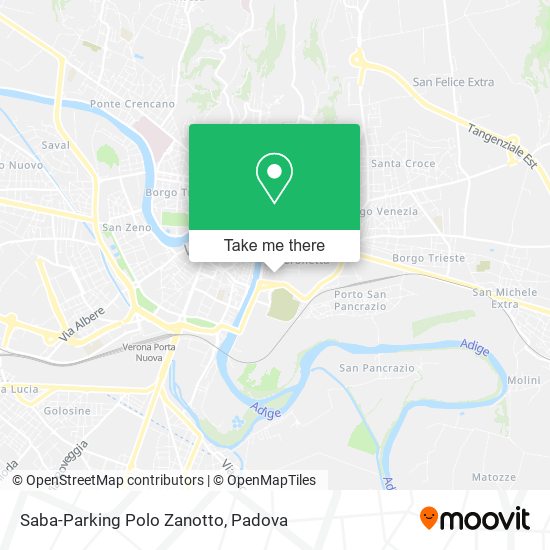 Saba-Parking Polo Zanotto map