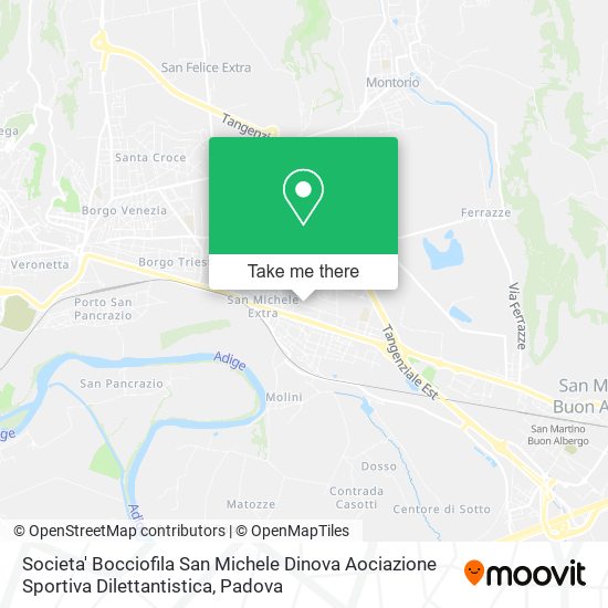 Societa' Bocciofila San Michele Dinova Aociazione Sportiva Dilettantistica map
