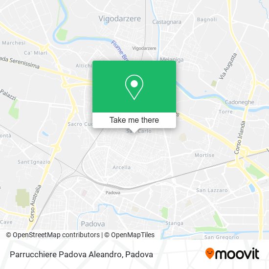 Parrucchiere Padova Aleandro map