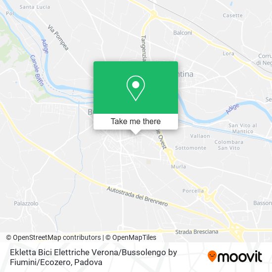 Ekletta Bici Elettriche Verona / Bussolengo by Fiumini / Ecozero map