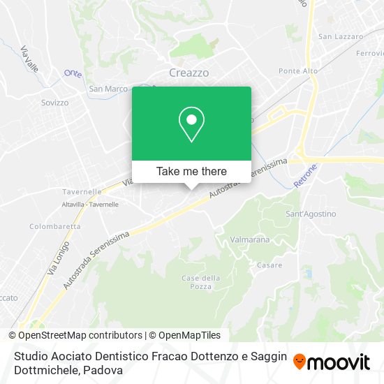 Studio Aociato Dentistico Fracao Dottenzo e Saggin Dottmichele map