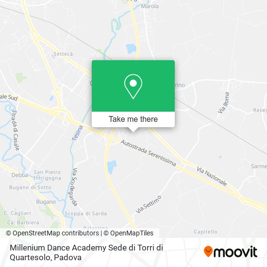Millenium Dance Academy Sede di Torri di Quartesolo map