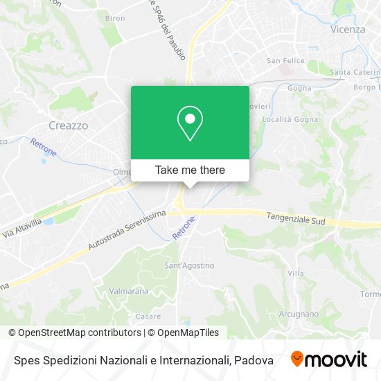 Spes Spedizioni Nazionali e Internazionali map
