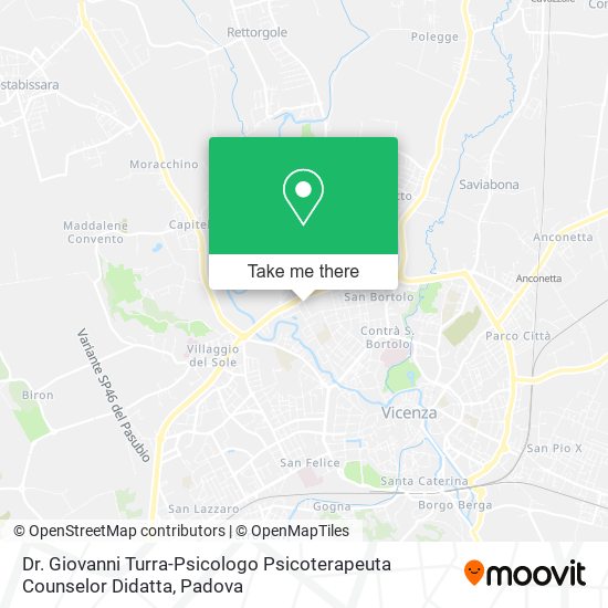 Dr. Giovanni Turra-Psicologo Psicoterapeuta Counselor Didatta map