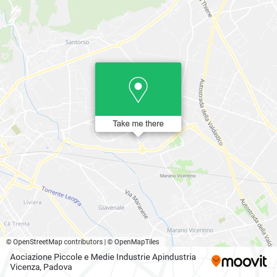 Aociazione Piccole e Medie Industrie Apindustria Vicenza map