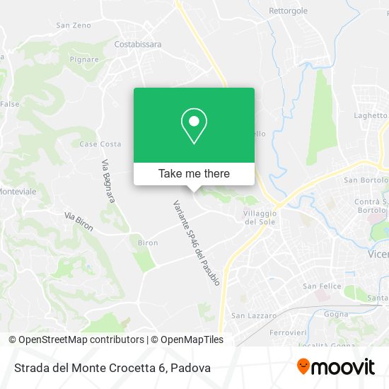 Strada del Monte Crocetta  6 map