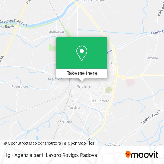 Ig - Agenzia per il Lavoro Rovigo map