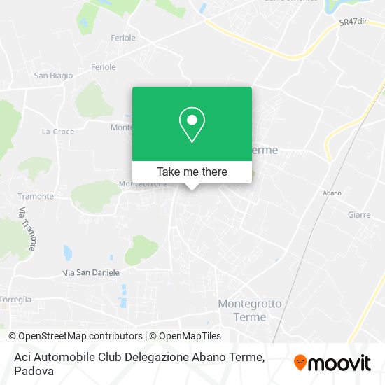 Aci Automobile Club Delegazione Abano Terme map