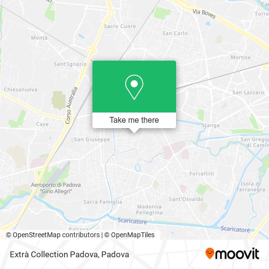 Extrà Collection Padova map