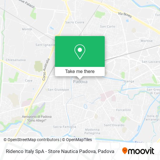 Ridenco Italy SpA - Store Nautica Padova map