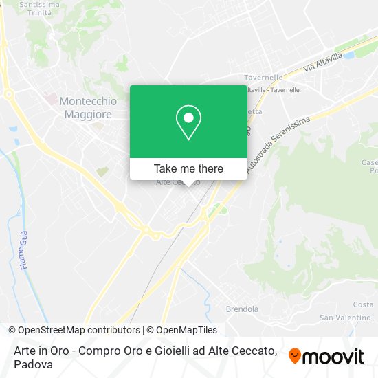 Arte in Oro - Compro Oro e Gioielli ad Alte Ceccato map