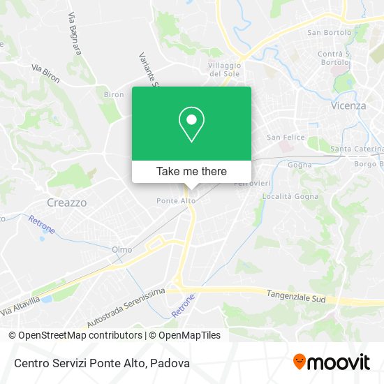 Centro Servizi Ponte Alto map