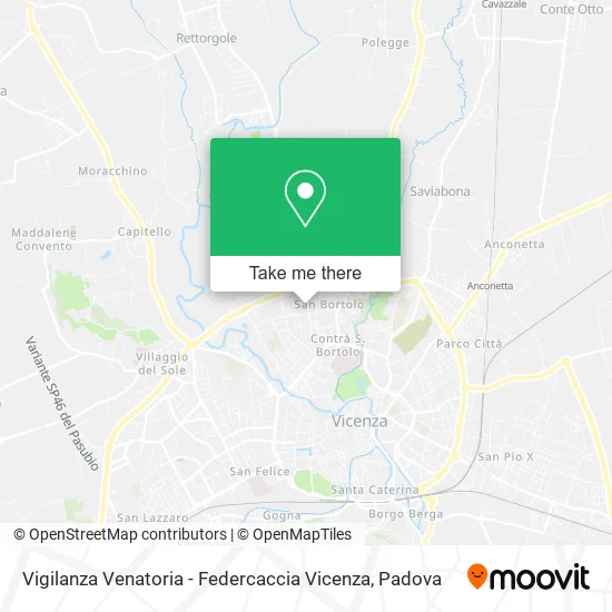 Vigilanza Venatoria - Federcaccia Vicenza map