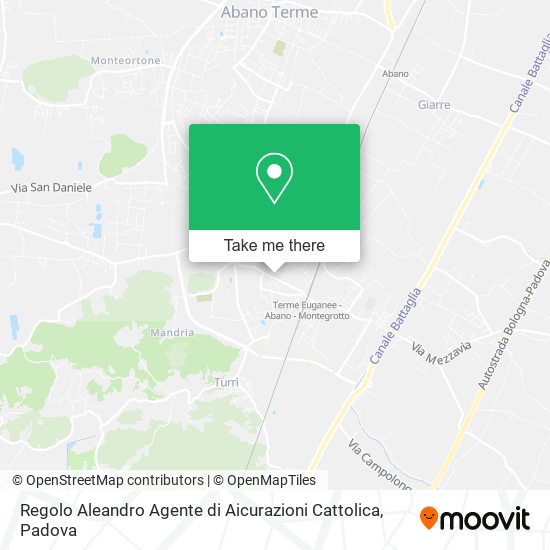 Regolo Aleandro Agente di Aicurazioni Cattolica map