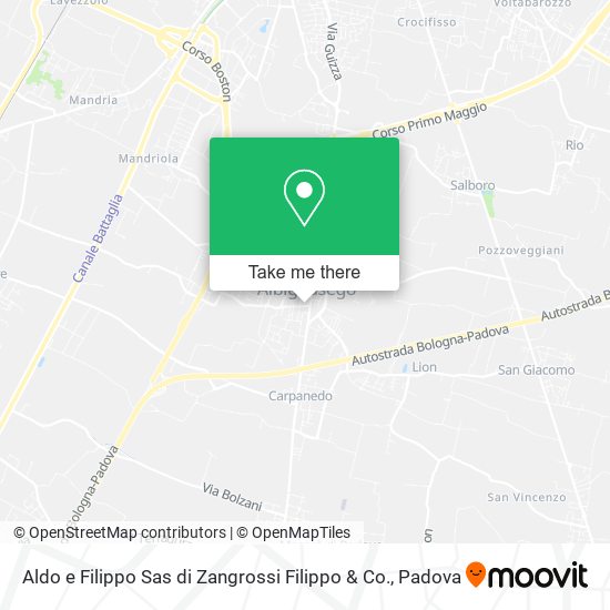 Aldo e Filippo Sas di Zangrossi Filippo & Co. map