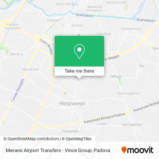 Merano Airport Transfers - Vince Group map