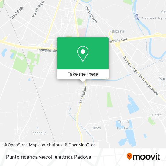 Punto ricarica veicoli elettrici map