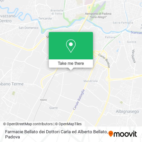 Farmacie Bellato dei Dottori Carla ed Alberto Bellato map