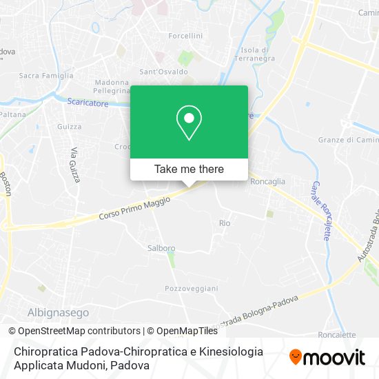 Chiropratica Padova-Chiropratica e Kinesiologia Applicata Mudoni map