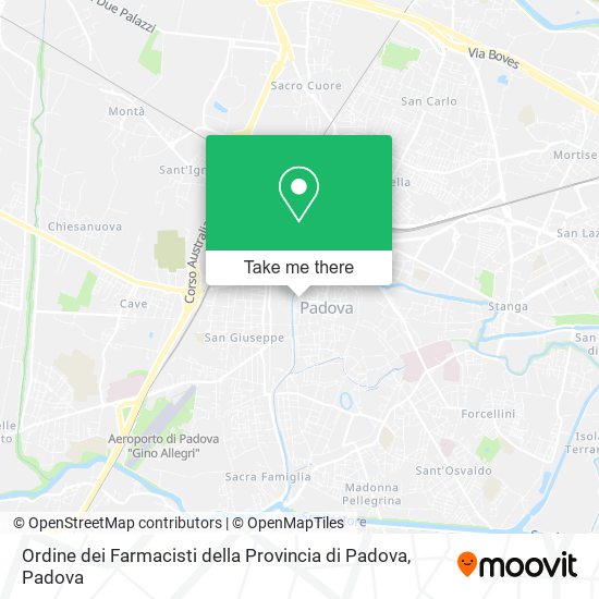 Ordine dei Farmacisti della Provincia di Padova map