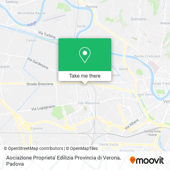 Aociazione Proprieta' Edilizia Provincia di Verona map
