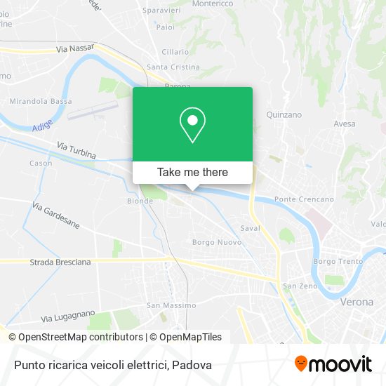 Punto ricarica veicoli elettrici map