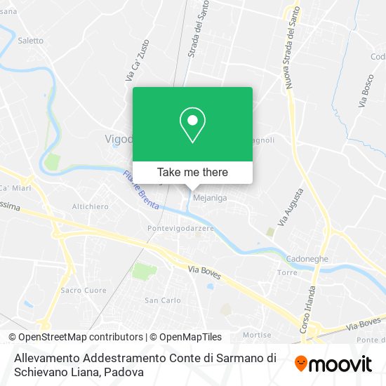 Allevamento Addestramento Conte di Sarmano di Schievano Liana map