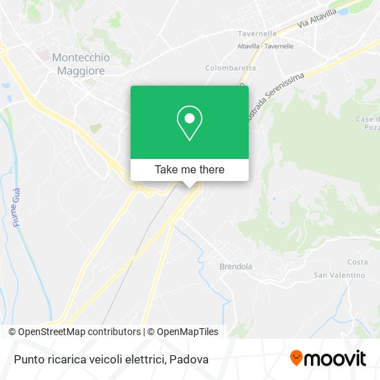 Punto ricarica veicoli elettrici map