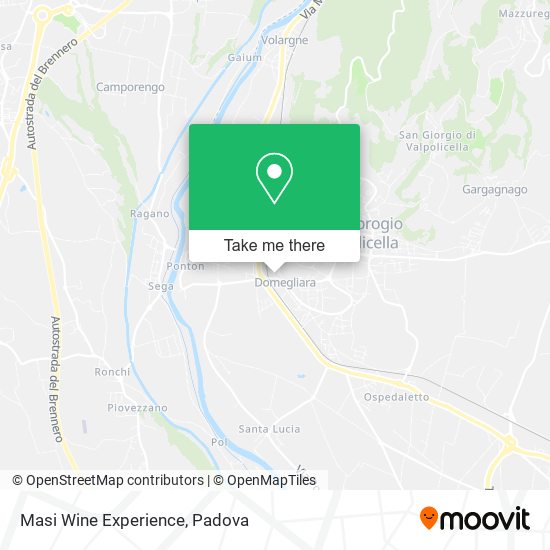 Masi Wine Experience map