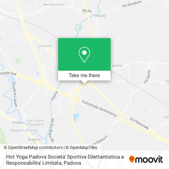 Hot Yoga Padova Societa' Sportiva Dilettantistica a Responsabilita' Limitata map