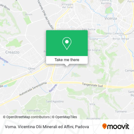 Voma. Vicentina Olii Minerali ed Affini map